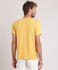 Camiseta-Masculina--Whiskey--Manga-Curta-Gola-Careca-Mostarda-9832861-Mostarda_2