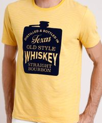 Camiseta-Masculina--Whiskey--Manga-Curta-Gola-Careca-Mostarda-9832861-Mostarda_5