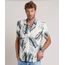 Camisa-Masculina-Relaxed-Estampada-de-Folhagem-com-Flores-Manga-Curta-Amarela-Claro-9645928-Amarelo_Claro_1