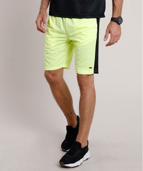 Bermuda-Masculina-Esportiva-Ace-com-Recorte-Amarelo-Neon-9736163-Amarelo_Neon_1