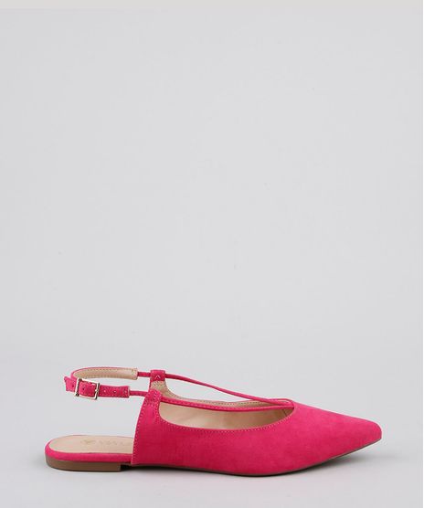 Sapatilha-Feminina-Via-Uno-Aberta-Bico-Fino-em-Suede-com-Tiras-Rosa-9840214-Rosa_1
