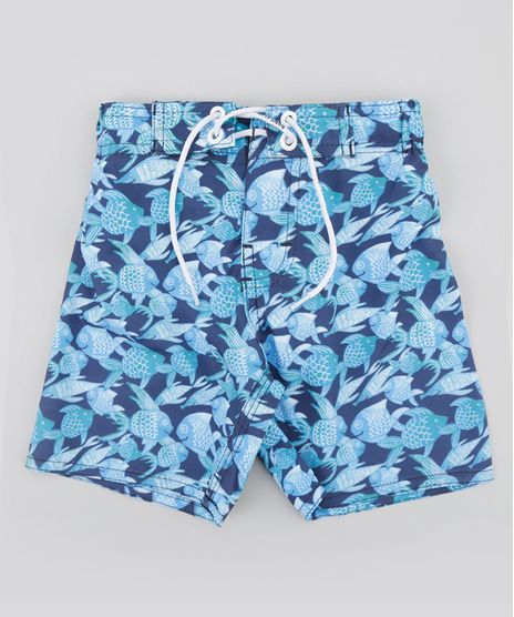 Bermuda-Estampada-de-Peixes-Azul-8561815-Azul_1