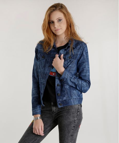 Jaqueta-Mulher-Maravilha-Estampada--Jeans-Medio-8609803-Jeans_Medio_1