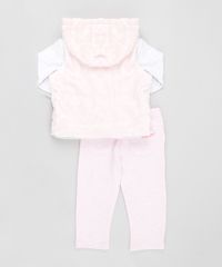 Conjunto-de-Colete-em-Plush---Camiseta-Minnie---Calca-em-Moletom-em-Algodao---Sustentavel-Rosa-Claro-8489109-Rosa_Claro_2