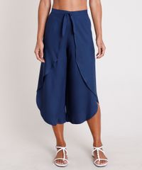 Calca-Feminina-Pantacourt-com-Transpasse-e-No-Azul-Marinho-9781314-Azul_Marinho_1