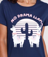 Pijama-Feminino--No-Drama-Llama--Manga-Curta-Azul-Marinho-9836544-Azul_Marinho_3