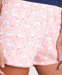 Pijama-Feminino--No-Drama-Llama--Manga-Curta-Azul-Marinho-9836544-Azul_Marinho_4