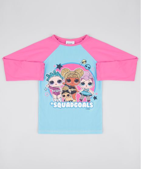 Blusa-de-Praia-Infantil-LOL-Surprise-Raglan-Manga-Longa-com-Protecao-UV50--Rosa-9804916-Rosa_1