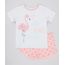 Pijama-Infantil-Flamingo-com-Glitter-Manga-Curta-Cinza-Mescla-Claro-9762480-Cinza_Mescla_Claro_1