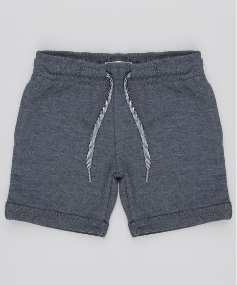 Bermuda-Infantil-em-Moletom-com-Bolso-Cinza-Mescla-Escuro-9548922-Cinza_Mescla_Escuro_1