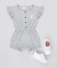 Macaquinho-Infantil-com-Botoes-e-Bordado-de-Unicornio-Manga-Curta-Cinza-Mescla-9744280-Cinza_Mescla_3