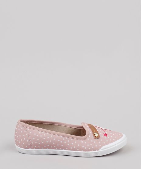 Slipper-Infantil-Molekinha-Estampado-de-Poa-com-Estrela-Bege-9902819-Bege_1