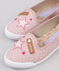 Slipper-Infantil-Molekinha-Estampado-de-Poa-com-Estrela-Bege-9902819-Bege_2