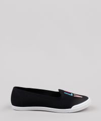 Slipper-Infantil-Molekinha--Love--com-Bordado-e-Paete-Preto-9902823-Preto_1