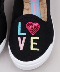 Slipper-Infantil-Molekinha--Love--com-Bordado-e-Paete-Preto-9902823-Preto_5