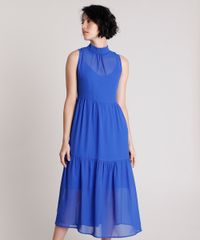 Vestido-Feminino-Mindset-Midi-com-Recortes-Sem-Manga-Gola-Alta-Azul-Royal-9901889-Azul_Royal_1