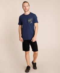 Camiseta-Masculina-com-Bolso-Estampado-de-Folhagem-Manga-Curta-Gola-Careca-Azul-Marinho-9844287-Azul_Marinho_3