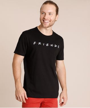 Camiseta-Masculina-Friends-Manga-Curta-Gola-Careca-Preta-9852345-Preto_1