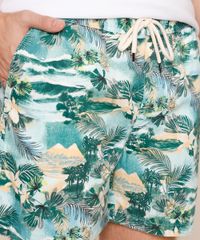 Bermuda-Masculino-Reta-Estampado-Floral-com-Bolso-Verde-9759782-Verde_2