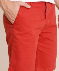 Bermuda-de-Sarja-Masculina-Slim-Alfaiatada-com-Bolsos-Coral-9762466-Coral_2