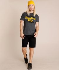 Camiseta-Masculina--New-York-City--Manga-Curta-Gola-Careca-Cinza-Mescla-Escuro-9844427-Cinza_Mescla_Escuro_3