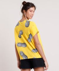 Blusa-Feminina-Carnaval-Estampada-de-Abacaxi-Manga-Curta-Decote-Redondo-Amarela-9704099-Amarelo_2