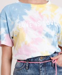 Blusa-Feminina-Carnaval-Estampada-Tie-Dye--Love-is-Love--Manga-Curta-Decote-Redondo-Off-White-9837238-Off_White_4