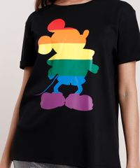 Blusa-Feminina-Carnaval-Mickey-Arco-Iris-Manga-Curta-Decote-Redondo-Preta-9837259-Preto_4