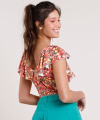 Body-Feminino-Carnaval-Estampado-de-Limoes-com-Babado-Alca-Larga-Decote-Redondo-Coral-9792828-Coral_2