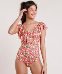 Body-Feminino-Carnaval-Estampado-de-Limoes-com-Babado-Alca-Larga-Decote-Redondo-Coral-9792828-Coral_4