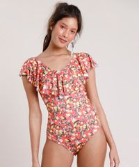Body-Feminino-Carnaval-Estampado-de-Limoes-com-Babado-Alca-Larga-Decote-Redondo-Coral-9792828-Coral_5