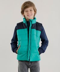 Conjunto-de-Colete-Verde---Blusao-em-Moletom-Azul-Marinho-8448930-Azul_Marinho_1