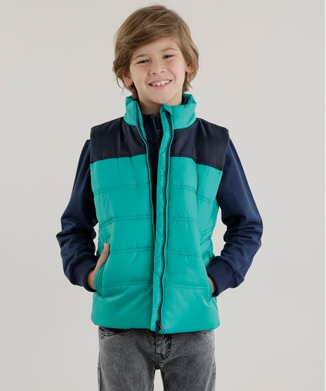 Conjunto-de-Colete-Verde---Blusao-em-Moletom-Azul-Marinho-8448930-Azul_Marinho_1