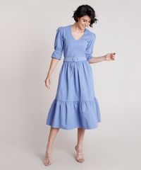 Vestido-de-Sarja-Feminino-Mindset-Midi-com-Cinto-Manga-Curta-Lilas-9901903-Lilas_3