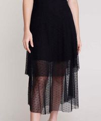 Saia-Feminina-Mindset-Midi-em-Tule-Estampado-de-Poa-com-Camadas-Preta-9901901-Preto_4