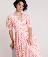 Vestido-Feminino-Mindset-Longo-Estampado-de-Poa-em-Camadas-Manga-Curta-Laranja-Claro-9876079-Laranja_Claro_4