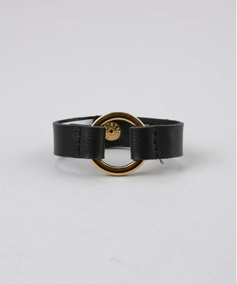 Pulseira-com-Detalhe-em-Metal-Preta-8615869-Preto_1