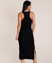 Vestido-Feminino-Midi-Texturizado-Sem-Manga-Decote-Nadador-Preto-9842096-Preto_2