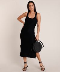 Vestido-Feminino-Midi-Texturizado-Sem-Manga-Decote-Nadador-Preto-9842096-Preto_3