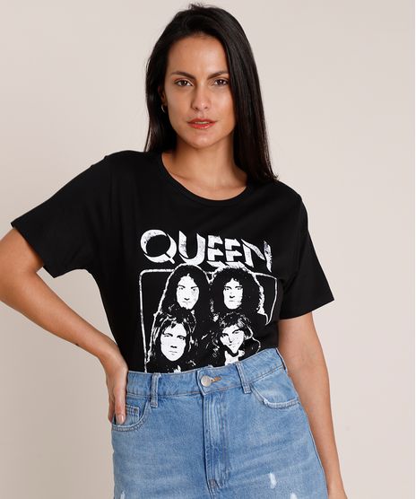 Blusa-Feminina-de-Banda-Queen-Manga-Curta-Decote-Redondo-Preta-9713997-Preto_1