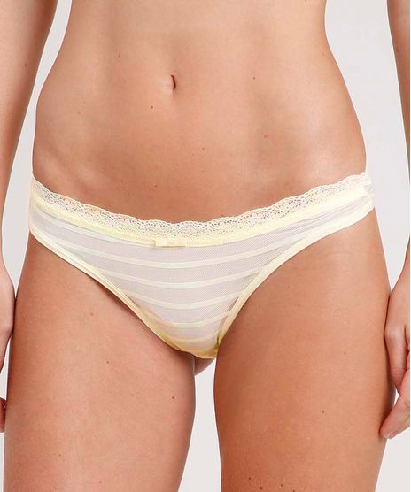 Calcinha-Biquini-em-Tule-Listrada-com-Renda-Amarelo-9735855-Amarelo_1
