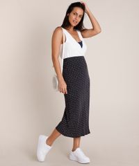 Saia-Feminina-Midi-Estampada-de-Poa-Preta-9692249-Preto_3