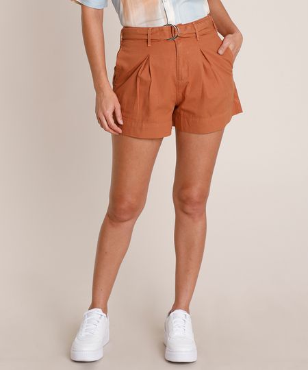 Short-de-Sarja-Feminino-Cintura-Alta-com-Cinto--Cobre-9833565-Cobre_1 Short-de-Sarja-Feminino-Cintura-Alta-com-Cinto--Cobre-9833565-Cobre_1