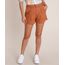 Short-de-Sarja-Feminino-Cintura-Alta-com-Cinto--Cobre-9833565-Cobre_1
