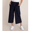 Calca-Feminina-Pantacourt-Estampada-de-Poa-com-Faixa-para-Amarrar-Azul-Marinho-9843747-Azul_Marinho_1