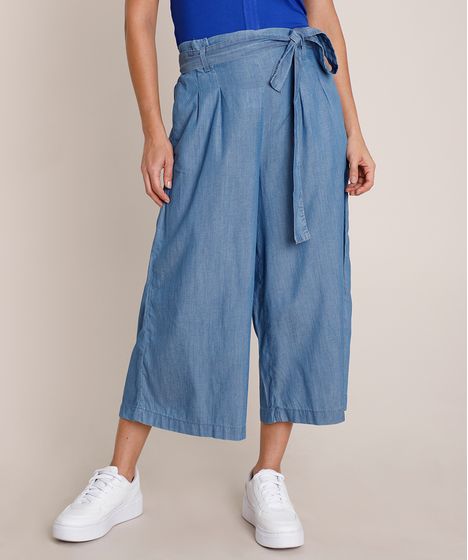 calça jeans feminina pantacourt