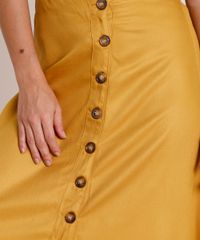 Saia-Feminina-Midi-com-Botoes--Mostarda-9834905-Mostarda_4