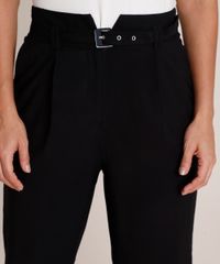 Calca-Feminina-Carrot-Alfaiatada-Cintura-Alta-com-Cinto--Preta-9691218-Preto_4