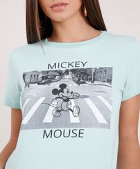 Blusa-Feminina-Mickey-Mouse-Manga-Curta-Decote-Redondo-Verde-Claro-9850221-Verde_Claro_4