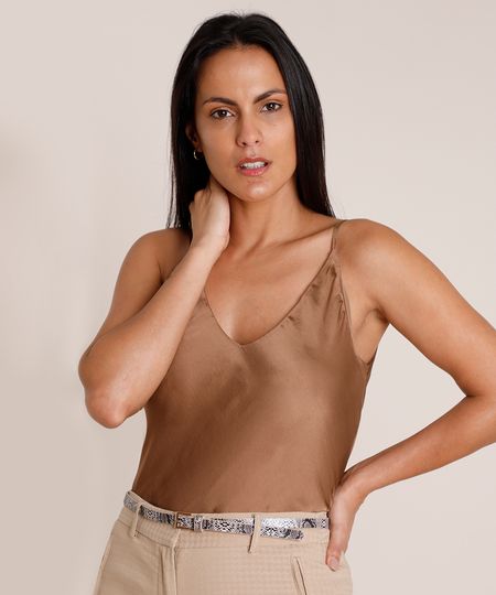 Regata-Feminina-Acetinada-Decote-V-Alca-Fina-Marrom-Claro-9540636-Marrom_Claro_1 Regata-Feminina-Acetinada-Decote-V-Alca-Fina-Marrom-Claro-9540636-Marrom_Claro_1